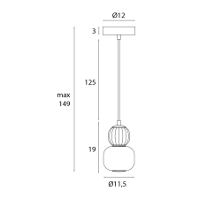 Maxlight Modern barna LED függesztett lámpa (MAX-P0625) LED 1 izzós IP20 világítás