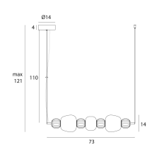 Maxlight Modern szürke-barna LED függesztett lámpa (MAX-P0630) LED 1 izzós IP20 világítás