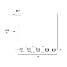 Maxlight Modern szürke-barna LED függesztett lámpa (MAX-P0631) LED 1 izzós IP20 világítás