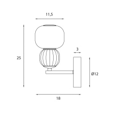 Maxlight Modern világosszürke LED falikar (MAX-W0398) LED 1 izzós IP20 világítás