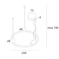 Maxlight Solaris fekete LED függesztett lámpa (MAX-P0613) LED 1 izzós IP20 világítás