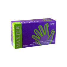 Maxter Gumikesztyű latex púderes L 100 db/doboz Maxter védőkesztyű