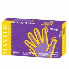 Maxter Gumikesztyű Maxter latex PÚDERMENTES "XL" 100db/doboz, 10doboz/karton