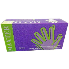 Maxter Latex kesztyű, enyhén púderozott (fehér*, M -100 db) védőkesztyű