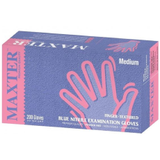 Maxter MAXTER Nitril kék púdermentes vizsgálókesztyű (200db/doboz!) (kék, S -200 db) (MX98896)