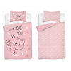 Maya Moo Gyerek pamut ágyneműhuzat 90x120cm - Cica "I Love You" rózsaszín
