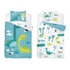 Maya Moo Gyerek pamut ágyneműhuzat 90x120cm - Dino kék
