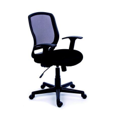 MAYAH "Fun" irodai szék fekete szövetborítás, feszített hálós háttámla  (BBSZVV08 / 11426 BLACK) (11426 BLACK) bútor