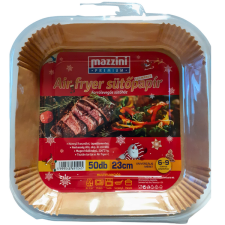 Mazzini szögletes karácsonyi airfryer sütőpapír 23cm 50db-os kiszerelésben papírárú, csomagoló és tárolóeszköz