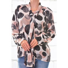 MB Collection női ing-blúz - Bő fazonú, nyakánál divatos megkötővel,könnyű vékony anyagú M25-1-ZX250226-3/T012-T007