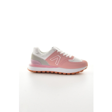 MB Collection női utcai cipő - rózsaszín/fehér színű fűzős női cipő, csúszásmentes gumitalp, gyöngyv M25-1-EO-1775-BL/T013-T011