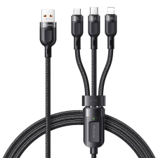 Mcdodo 3 az 1-ben USB USB-C / Lightning / Micro USB kábel, Mcdodo CA-0930, 6A, 1.2m (fekete) kábel és adapter