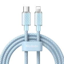 Mcdodo CA-3664 USB-C apa - Lightning apa 2.0 Adat és töltő kábel - Kék (2m) kábel és adapter