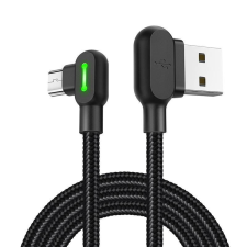 Mcdodo CA-5280 LED USB-Micro USB kábel, 1,2m (fekete) kábel és adapter