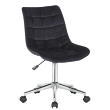 Medford modern irodai forgószék steppelt bársony fekete 318098 forgószék