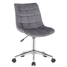 Medford modern irodai forgószék steppelt bársony szürke 318093 forgószék
