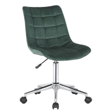 Medford modern irodai forgószék steppelt bársony zöld 318095 forgószék