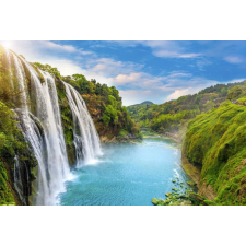  Média Cascada46 Vízesés a dombon mintás tapéta, 270 x 200 cm tapéta, díszléc és más dekoráció