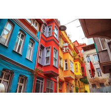  MÉDIA City57 Vászonfestmény, Cartier Balat Istanbul, 105 x 70 cm grafika, keretezett kép