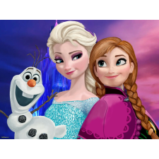  MÉDIA Elsa, Anna és Olaf vászonkép, 105 x 70 cm grafika, keretezett kép