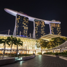  MÉDIA fotótapéta matrica, Város Marina Bay Sands, Szingapúr, 220 x 135 cm tapéta, díszléc és más dekoráció