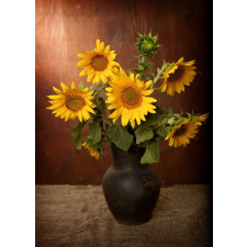  MÉDIA fotótapéta, Napraforgó csokor, 135 x 225 cm tapéta, díszléc és más dekoráció