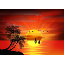  MÉDIA Fotótapéta, Pálmafák 14, 220 x 135 cm tapéta, díszléc és más dekoráció