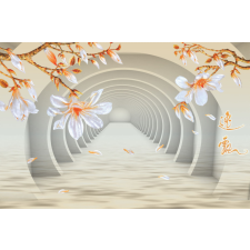  Média Magnólia és alagút mintás tapéta, 270 x 200 cm tapéta, díszléc és más dekoráció