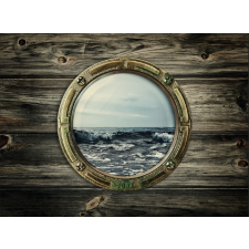  MÉDIA matrica, tenger az ablakon keresztül, 270 x 200 cm tapéta, díszléc és más dekoráció