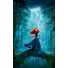  MÉDIA Merida hercegnő2 öntapadós és mosható fali tapéta, 135 x 225 cm tapéta, díszléc és más dekoráció