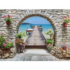  Media Nyomtatott tapéta, kapu a tengerbe, 220 x 135 cm tapéta, díszléc és más dekoráció