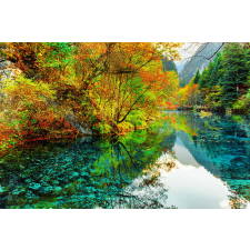  MÉDIA Őszi tó matrica, 220 x 135 cm tapéta, díszléc és más dekoráció