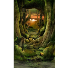  Media "Alagút az erdőn keresztül" tapéta, 135 x 225 cm tapéta, díszléc és más dekoráció