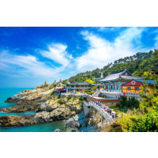  Media "Tengerpart 69" tapéta, buddhista templommal, 270 x 200 cm tapéta, díszléc és más dekoráció