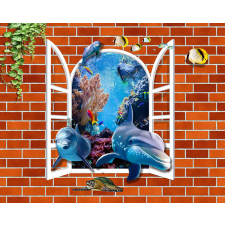  MÉDIA Tapéta, Óceán ablak, 220 x 135 cm tapéta, díszléc és más dekoráció