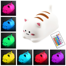 Media-Tech POKKY Happy Kitty többszínű éjszakai lámpa gyerekeknek éjjeli fény