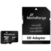 MediaRange MicroSDXC memóriakártya, 64GB, SD adapter, Class10 (MR955)