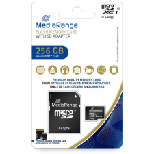 MediaRange SD MicroSD Card 256GB UHS-1 Cl.10 inkl. Adapter (MR946) memóriakártya