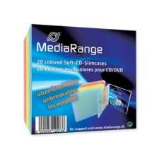 MediaRange színes CD tok slim 5,2mm (20) /BOX37/ asztali számítógép kellék