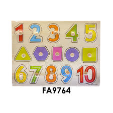 Medito Fa ki-berakó, fa fogantyús, szám+forma, 30x22 cm shrink pack puzzle, kirakós