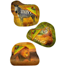 Medito Fa puzzle, vadállatos, 3-féle: tigris, zebra, oroszlán, 5 db-os, 20 cm puzzle, kirakós