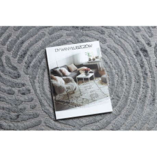  MEFE Kerek Szőnyeg - Szürke Körök - 200 cm lakástextília