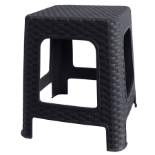 MEGA PLAST Kerti ülőke II polyrattan, antracit 45 x 35,5 x 35,5cm kerti bútor