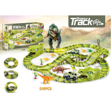  MEGA versenypálya XXXL DINO PARK autópálya 240 db + alagúttal, kisautóval autópálya és játékautó