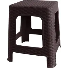 MEGAPLAST Kerti puff, polirattan, 36×33×33 cm, wenge kerti bútor