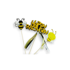  Méhecskés Happy Birthday szülinapi tortabeszúró, 3 részes sütés és főzés