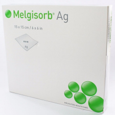 Melgisorb AG 15x15 cm ezüst-aligát kötszer 10 db gyógyászati segédeszköz