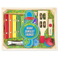 Melissa & Doug fa hangszerek - Zenekar a dobozban játékhangszer