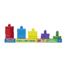  Melissa &amp; Doug Fa készségfejlestő játék, formarendező toronyépítő fajáték