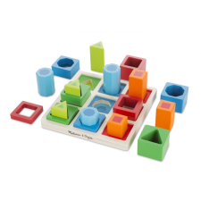  Melissa &amp; Doug fa készségfejlesztő játék, 3d formaegyeztető fajáték
